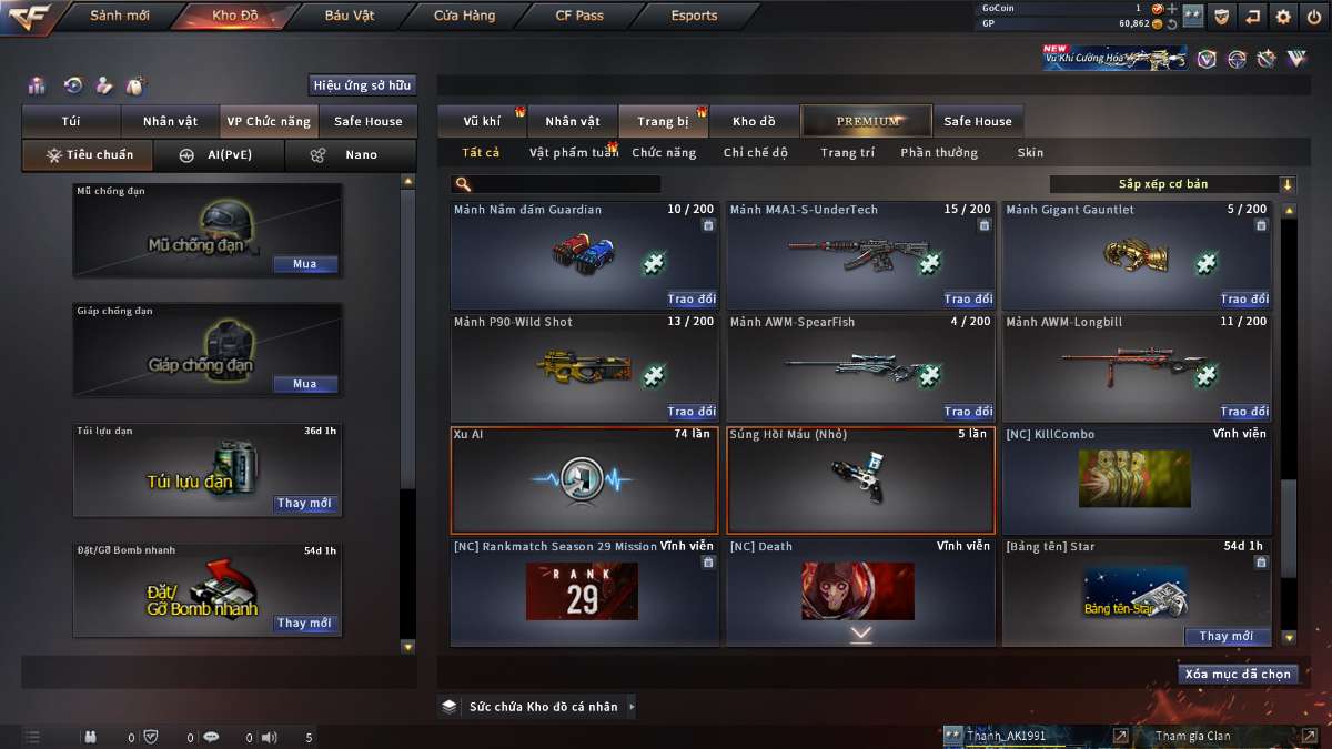 shop acc cf uy tin gia re